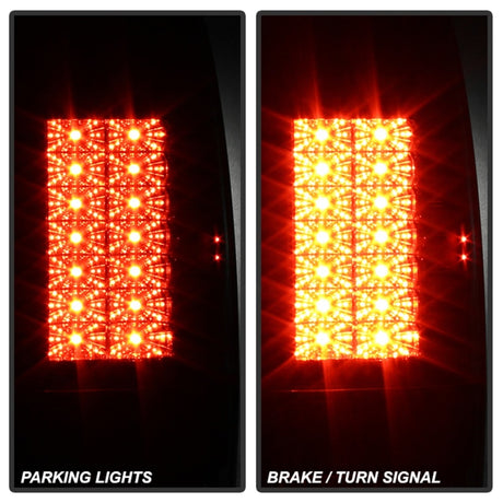Feux arrière à LED Spyder Ford Super Duty 08-15 Version 2 Noir ALT-YD-FS07-LED-G2-BK