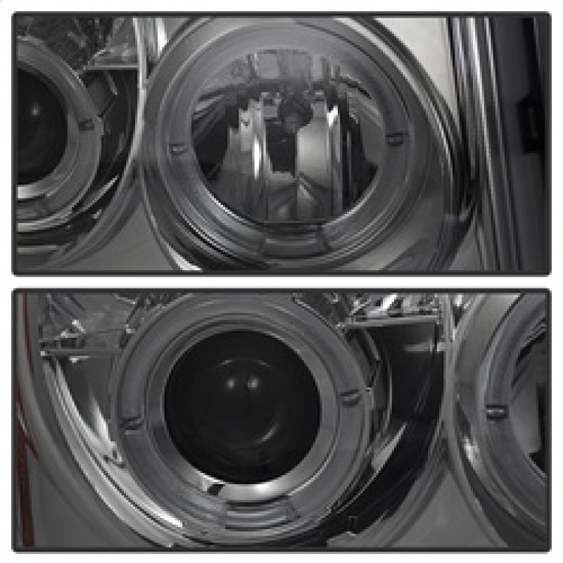 Phares de projecteur Spyder Jeep Grand Cherokee 05-07 LED Halo LED Smke PRO-YD-JGC05-HL-SMC