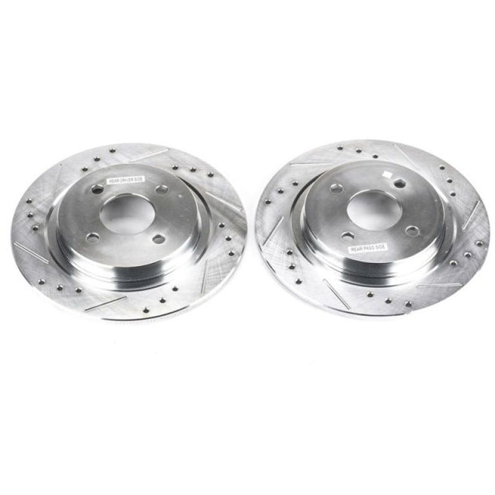 Power Stop 02-04 Ford Focus Rear Evolution Drilled & Slotted Rotors - Pair