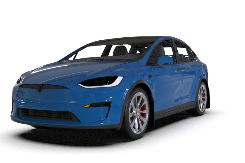 Garde-boue Rally Armor 2022 Tesla Model X/X Plaid Black UR - Logo noir métallisé