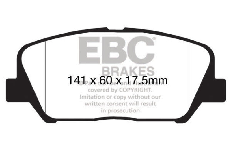 Plaquettes de frein avant EBC 16+ Hyundai Veloster 1.6 Turbo Ultimax2