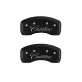 MGP 4 Caliper Covers Engraved Front & Rear Cursive/Cadillac Red finish silver ch