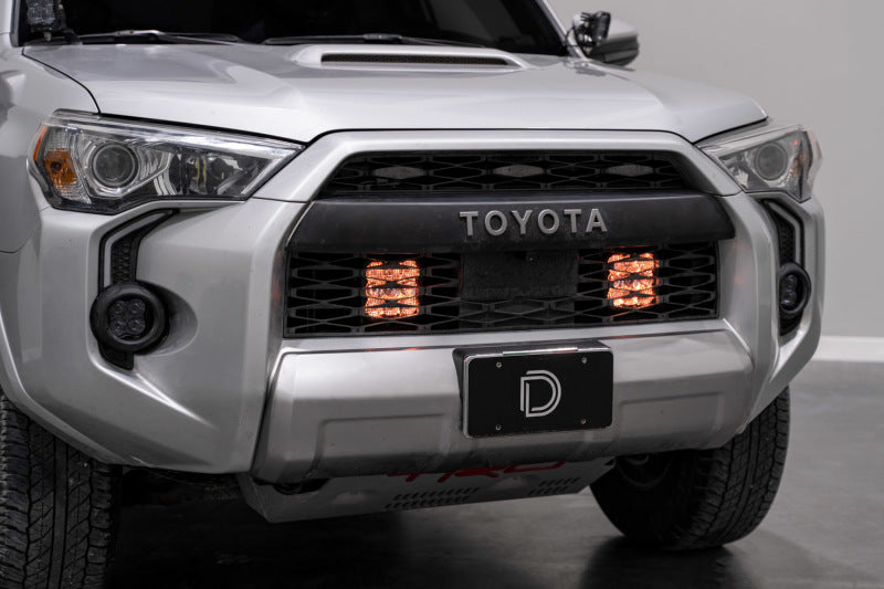 Diode Dynamics 14-23 Toyota 4Runner SS5 Stealth Grille LED 4-Pod Kit - Yellow Pro Driving