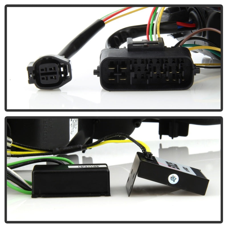 Phares de projecteur Spyder Lexus IS 250/350 2006-2010 DRL Fumée noire PRO-YD-LIS06-DRL-BSM