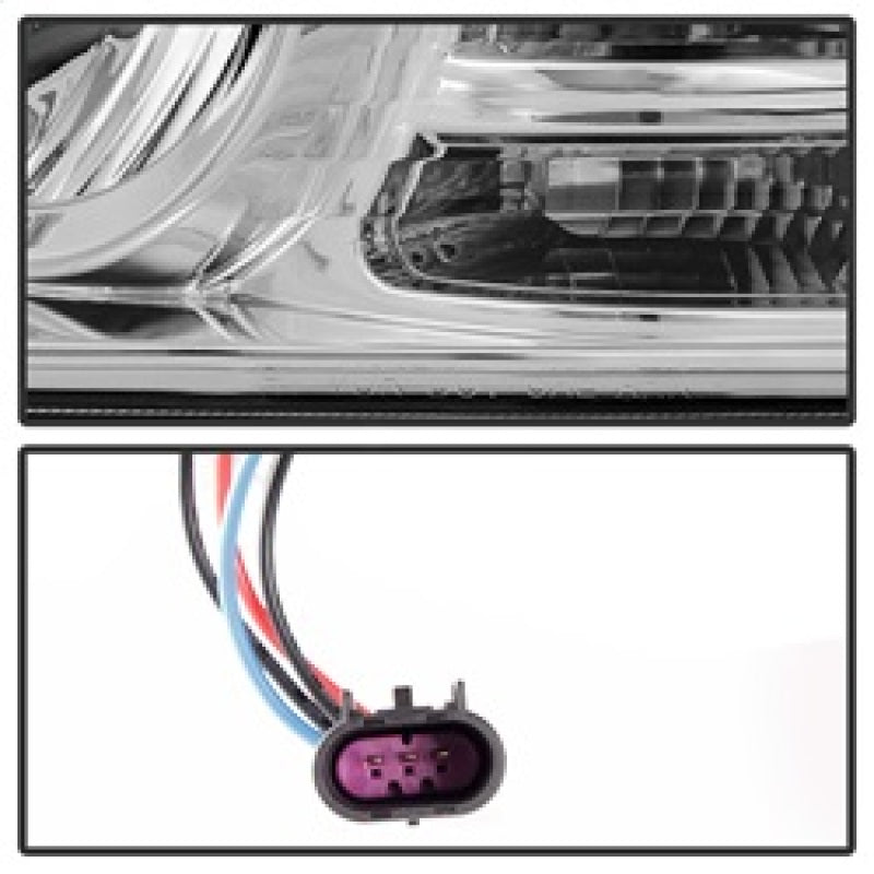 Phares de projecteur Spyder Dodge Ram 09-12 Barre lumineuse DRL Chrome PRO-YD-DR09-LBDRL-C