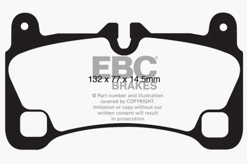 Plaquettes de frein arrière EBC 08 Porsche Cayenne 4.8 Turbo Bluestuff