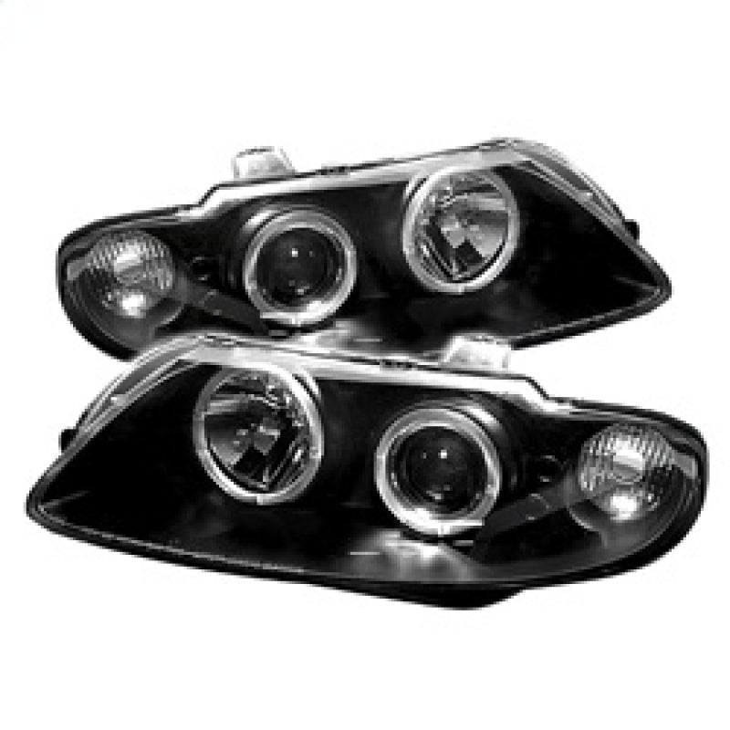 Phares de projecteur Spyder Pontiac GTO 04-06 LED Halo LED Noir Haut H1 Bas H1 PRO-YD-PGTO04-HL-BK