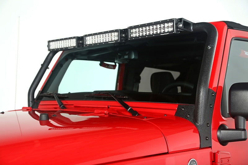 Barre lumineuse à LED pour pare-brise Jeep Wrangler JK 07-18 Rugged Ridge