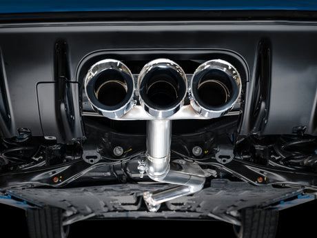 Échappement AWE Tuning 2023 Honda Civic Type R FL5 Track Edition avec triple embouts chromés argentés