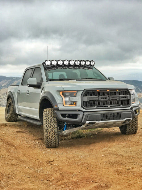 Barre lumineuse suspendue à DEL KC HiLiTES 17-18 Ford Raptor 57 po Pro6 Gravity à 9 lampes et faisceau combiné de 180 W