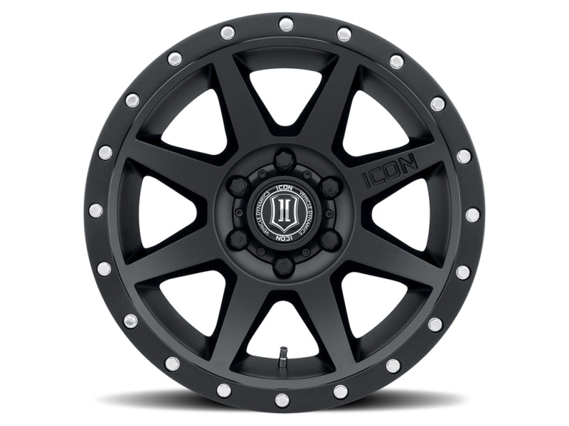 ICON Rebound 17x8.5 6x5.5 25mm Offset 5.75in BS 95.1mm Bore Satin Black Wheel