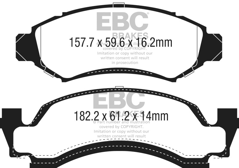 Plaquettes de frein avant EBC 1974 AMC Ambassador 5.0L Yellowstuff