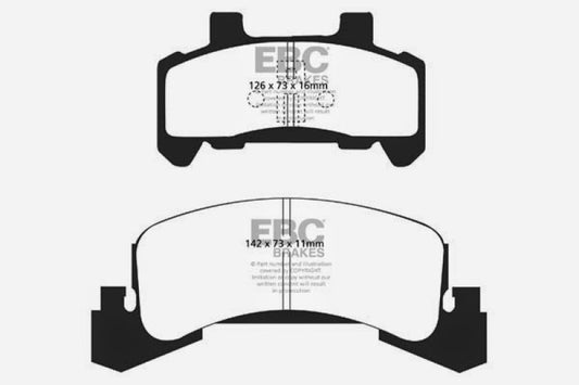 EBC 85-87 Buick Skyhawk 1.8 Turbo Yellowstuff Front Brake Pads