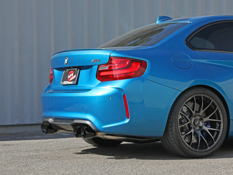 aFe 16-18 BMW M2 L6-3.0L MACH Force-Xp 3in to 2.5in 304 SS Cat-Back Exhaust System-Quad Black Tips