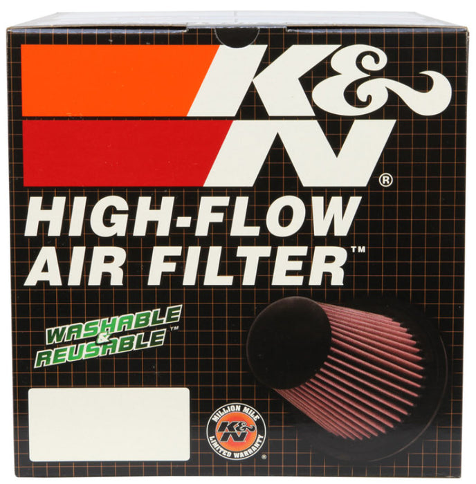 Filtre à air universel K&amp;N Filter avec dessus en fibre de carbone et bride de 6 po x base de 7,5 po x hauteur de 6 po