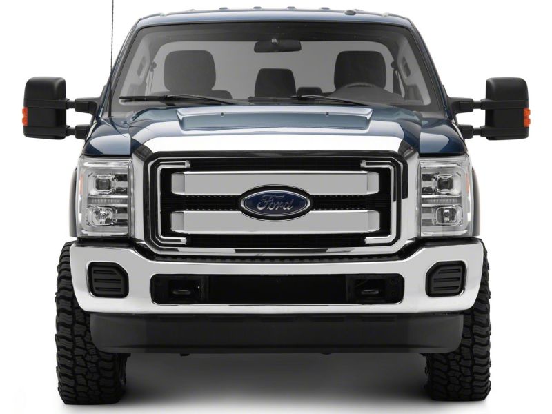 Phares de projecteur à LED Raxiom 11-16 Ford F-250 Super Duty - Boîtier chromé (lentille transparente)