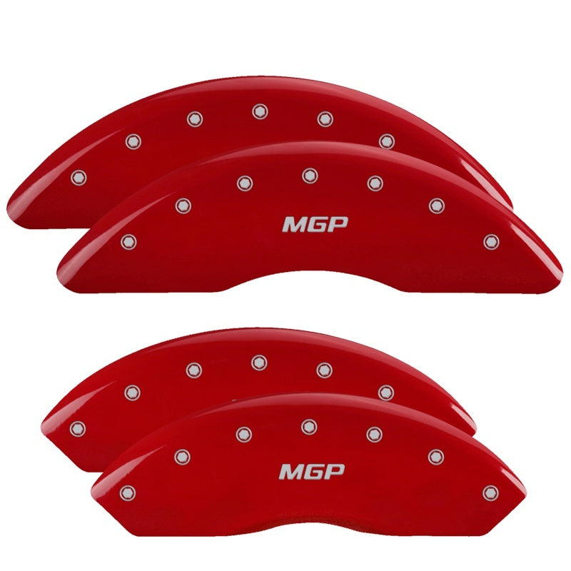 Couvre-étriers MGP 4 gravés avant et arrière GMC finition rouge argent ch