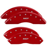 Couvre-étriers MGP 4 gravés avant et arrière GMC finition rouge argent ch