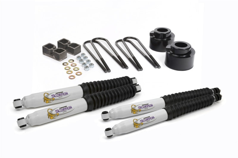 Daystar 2005-2018 Ford F-250 4WD (avec essieu Dana 70) - Kit de levage de 2,5 pouces et amortisseurs Scorpion