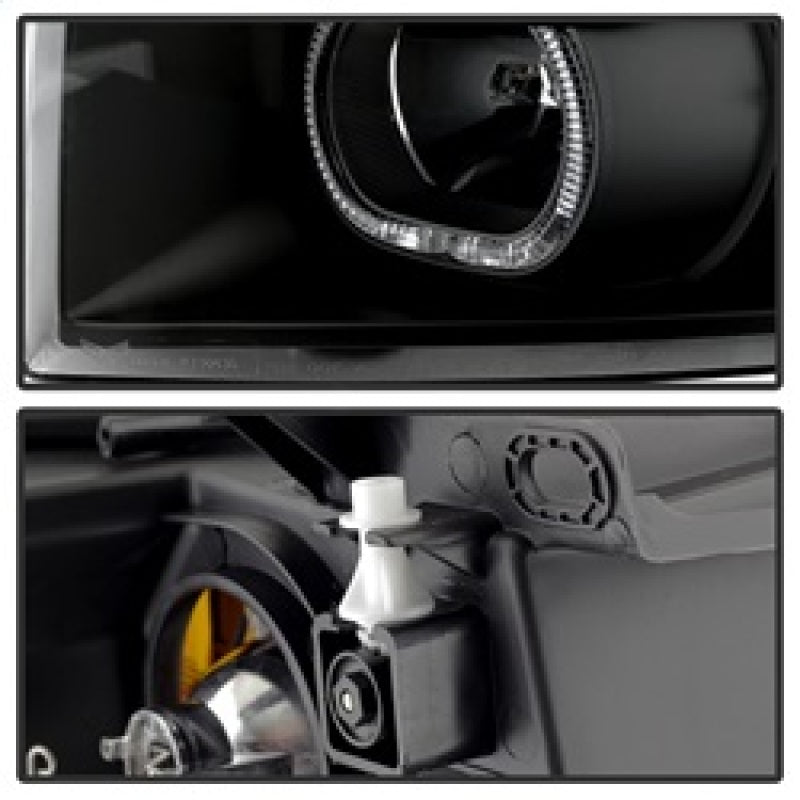 Phares de projecteur à LED Xtune Chevy Silverado 1500/2500/3500 07-13 Noir PRO-JH-CSIL07-CFB-BK