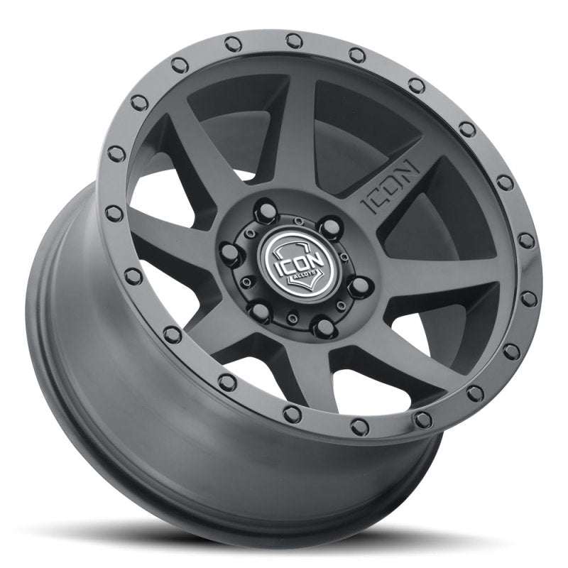 ICON Rebound 18x9 6x5.5 25mm Offset 6in BS 95.1mm Bore Double Black Wheel