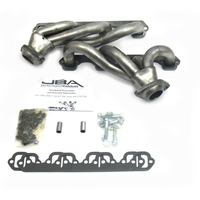 Collecteur d'échappement JBA 87-95 Ford F-150 5,0 L SBF 1-1/2 po primaire brut 409SS Cat4Ward