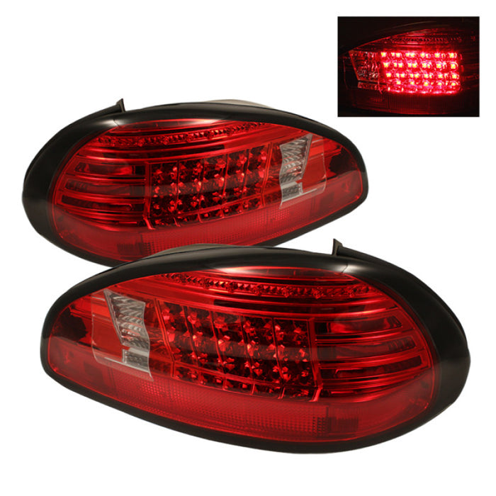 Feux arrière à LED Spyder Pontiac Grand Prix 97-03 Rouge Transparent ALT-YD-PGP97-LED-RC