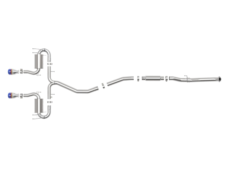 Système d'échappement Cat-Back aFe Takeda 3 pouces 304 SS avec embouts Blue Flame 17-20 Honda Civic Sport L4-1,5 L (t)