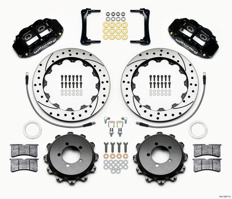 Kit arrière Wilwood Narrow Superlite 4R 12,88 pouces percé 2012-Up Toyota / Scion FRS avec lignes