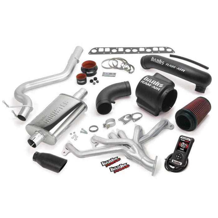 Système PowerPack Banks Power 04-06 Jeep 4.0L Wrangler Unlimited - Échappement simple SS avec embout noir