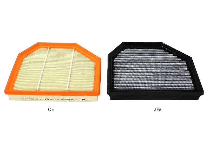 aFe MagnumFLOW OEM Replacement Air Filter PRO Dry S 2015 BMW M3/M4 (F80/F82) 3.0L S55 (tt) Qty. 2