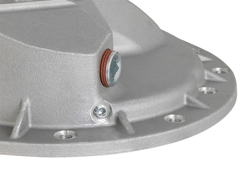 Couvercle de différentiel arrière aFe Power brut avec ailettes usinées Street Ser. 16-17 Nissan Titan XD (AAM 9.5-14)