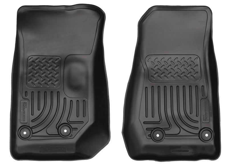 Revêtements de sol avant noirs Husky Liners 14 pour Jeep Wrangler 2/4 portes Weatherbeater