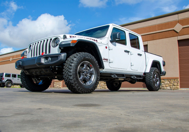 Système de marchepieds N-Fab Predator Pro 2019 Jeep Wrangler JT 4DR Truck pleine longueur - Tex. Noir