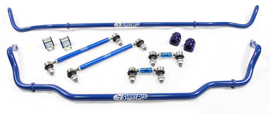 SuperPro 2018 Kia Stinger Base Front / Rear 24mm F/18mm R Adjustable Sway Bar and Link Set