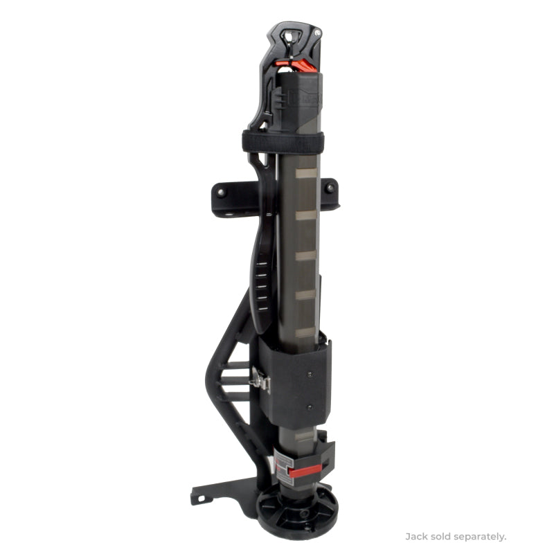 Support de cric de garde-boue avant Go Rhino 18-24 Jeep Wrangler JL/JLU/JT pour cric Xventure Gear EG - Tex. Blk