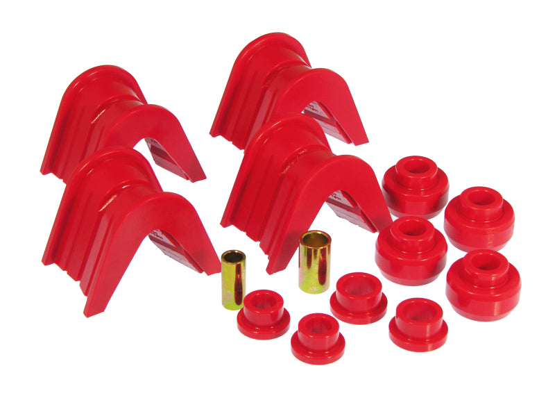 Jeu de bagues Prothane 66-79 pour camions Ford, 14 pièces - Décalage de 7 degrés - Rouge