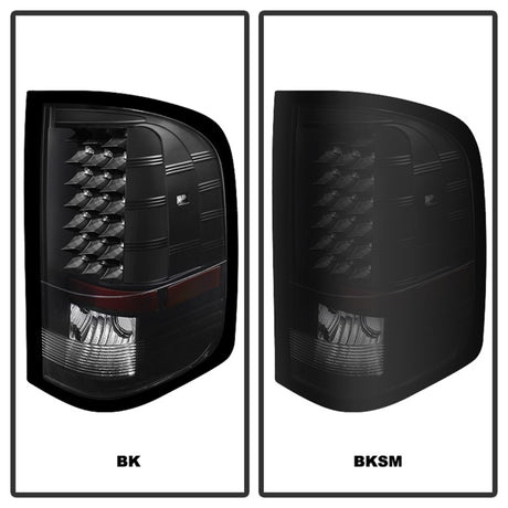 Feux arrière à LED Xtune Chevy Silverado 07-13 Noir fumé ALT-JH-CS07-LED-BKSM