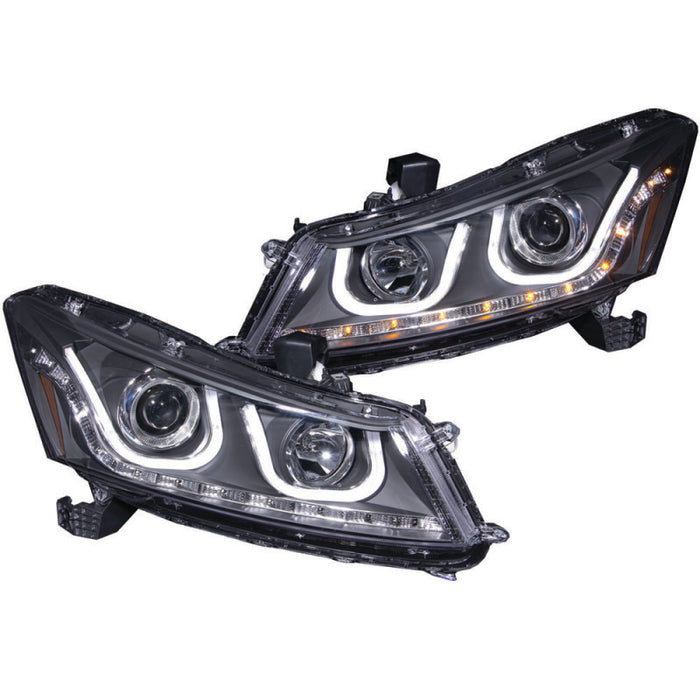 Phares de projecteur ANZO 2008-2012 Honda Accord avec barre en U noire