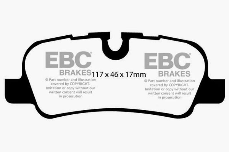 Plaquettes de frein arrière EBC 05-10 Land Rover LR3 4.4 Greenstuff