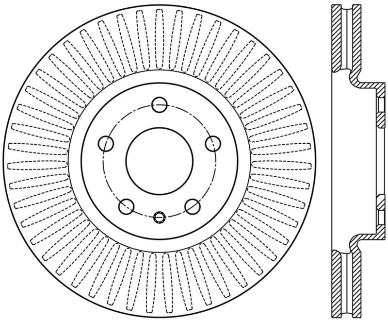 Disque de frein avant droit fendu de qualité supérieure StopTech pour Ford Fusion 13-16