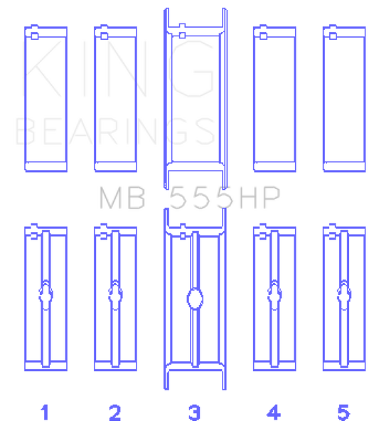 King Engine Bearings Chrysler 350/361/383/403 Main Bearing Set