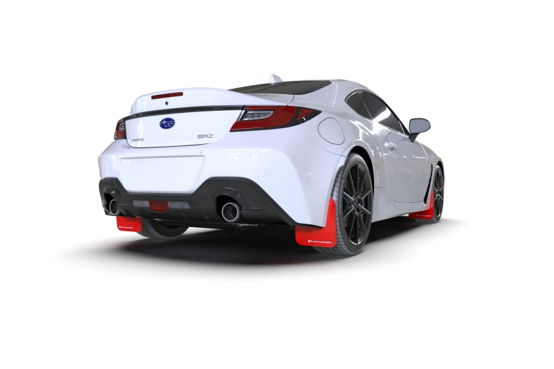 Bavette garde-boue Rally Armor 2022+ Subaru BRZ / 2022+ Toyota GR86 Red UR avec logo noir