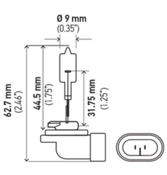 Ampoule Hella 862 12V 37.5W PGJ13 T3.25