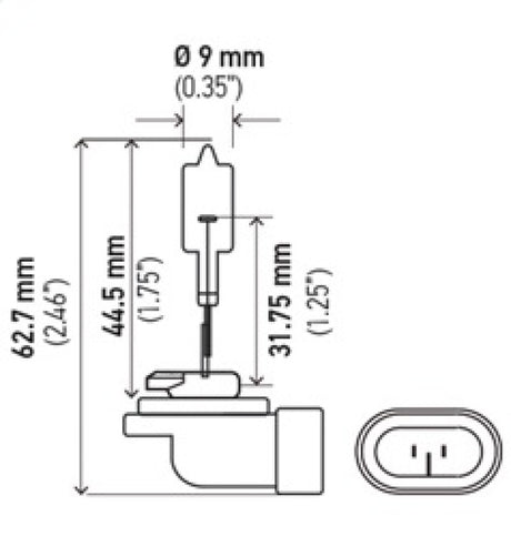 Ampoule Hella 886 12V 50W Pgj13 T325