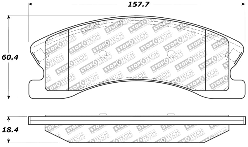 Plaquettes de frein sport StopTech avec cales et matériel - Avant