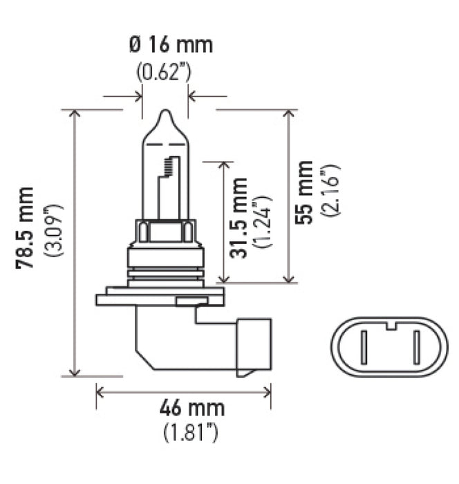 Ampoule jaune xénon Hella Optilux HB3 9005 12V/65W XY