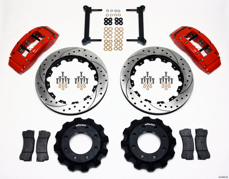 Kit avant Wilwood TC6R 16,00 pouces percé rouge 1999-2010 GM H2 Truck/SUV 2500