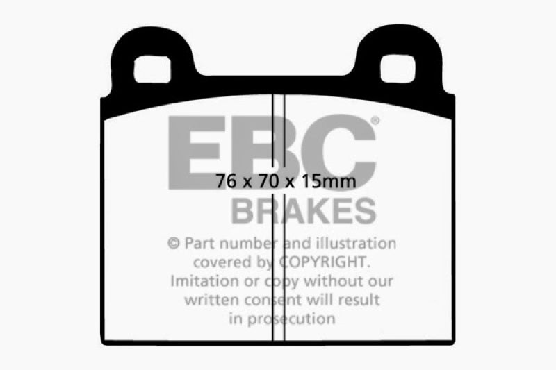 Plaquettes de frein avant EBC 70-75 Alfa Romeo Montréal 2.6 Redstuff