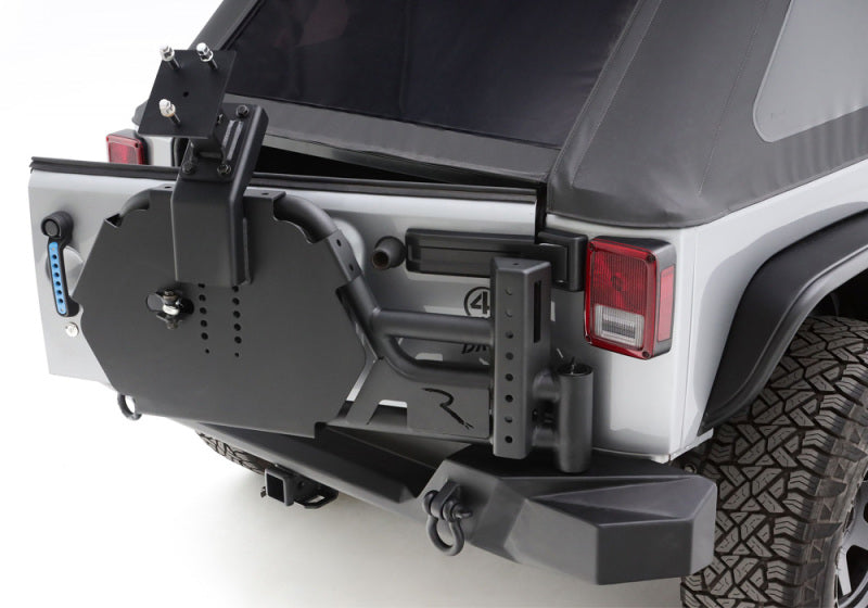 Porte-pneus Trail Guard pour Jeep Wrangler JK (y compris Unlimited) Rampage 07-18 - Noir